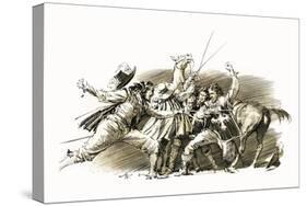 Twenty Years After: the Capture of D'Artagnan-John Millar Watt-Stretched Canvas