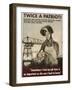 Twice a Patriot! World War II Poster-null-Framed Giclee Print