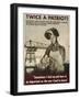 Twice a Patriot! World War II Poster-null-Framed Giclee Print