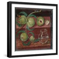 Twig with Peaches, Fresco from Herculaneum, 1st CE-null-Framed Giclee Print
