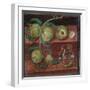 Twig with Peaches, Fresco from Herculaneum, 1st CE-null-Framed Giclee Print