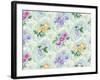 Twiggy Scroll Floral Aqua-Bill Jackson-Framed Giclee Print