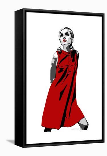 Twiggy-Emily Gray-Framed Stretched Canvas