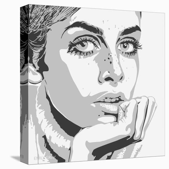 Twiggy-Emily Gray-Stretched Canvas