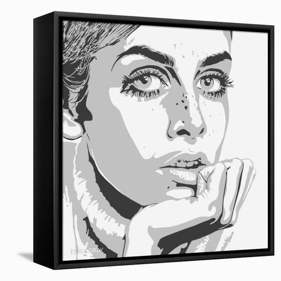 Twiggy-Emily Gray-Framed Stretched Canvas
