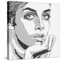 Twiggy-Emily Gray-Stretched Canvas