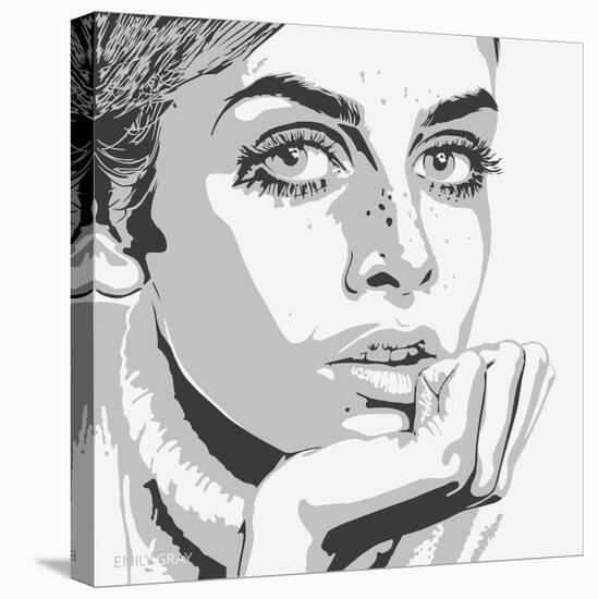 Twiggy-Emily Gray-Stretched Canvas