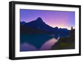 Twilight at Mt. Cephren, Waterfowl Lakes, Banff National Park, Alberta, Canada-null-Framed Photographic Print