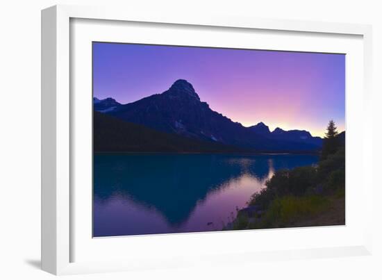 Twilight at Mt. Cephren, Waterfowl Lakes, Banff National Park, Alberta, Canada-null-Framed Photographic Print