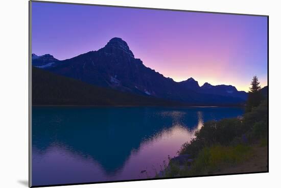 Twilight at Mt. Cephren, Waterfowl Lakes, Banff National Park, Alberta, Canada-null-Mounted Photographic Print