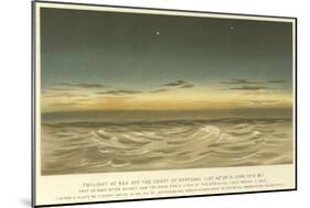 Twilight at Sea Off the Coast of Portugal, Latitude 40° 29' N, Longitude 10° 0' W-null-Mounted Giclee Print