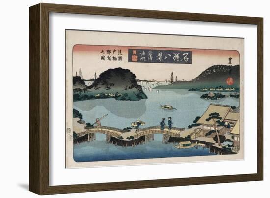 Twilight, Atami', from the Series 'Eight Views of Famous Places'-Toyokuni II-Framed Giclee Print