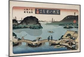 Twilight, Atami', from the Series 'Eight Views of Famous Places'-Toyokuni II-Mounted Giclee Print