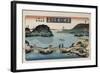 Twilight, Atami', from the Series 'Eight Views of Famous Places'-Toyokuni II-Framed Giclee Print