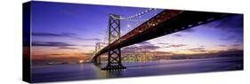Twilight, Bay Bridge, San Francisco, California, USA-null-Stretched Canvas