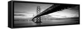 Twilight, Bay Bridge, San Francisco, California, USA-null-Framed Stretched Canvas