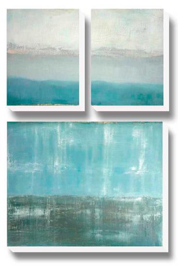 Twilight Blues-Caroline Gold-Stretched Canvas