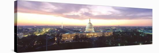 Twilight, Capitol Building, Washington DC, District of Columbia, USA-null-Stretched Canvas