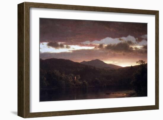 Twilight (Catskill Mountain)-Frederic Edwin Church-Framed Art Print