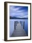 Twilight descends over the Watendlath jetty on Derwent Water, Lake District Nat'l Park, England-John Potter-Framed Photographic Print