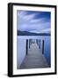 Twilight descends over the Watendlath jetty on Derwent Water, Lake District Nat'l Park, England-John Potter-Framed Photographic Print