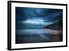 Twilight Dusk Landscape of Pier Stretching out into Sea with Moonlight-Veneratio-Framed Photographic Print