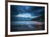 Twilight Dusk Landscape of Pier Stretching out into Sea with Moonlight-Veneratio-Framed Photographic Print