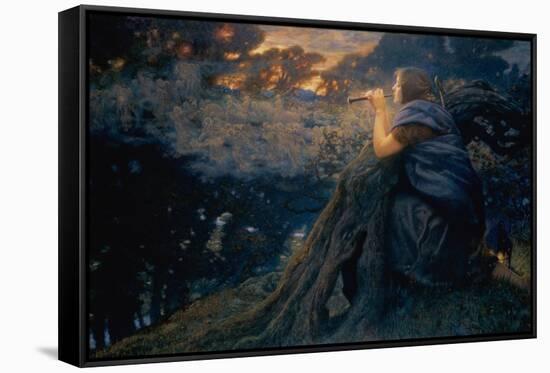 Twilight Fantasies, 1911 (W/C)-Edward Robert Hughes-Framed Stretched Canvas