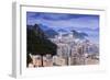 Twilight, Illuminated View of Copacabana, the Morro De Sao Joao and the Atlantic Coast of Rio-Alex Robinson-Framed Photographic Print