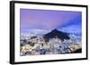 Twilight, Illuminated View of Copacabana, the Morro De Sao Joao-Alex Robinson-Framed Photographic Print