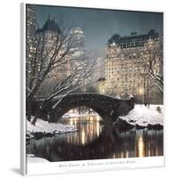 Twilight in Central Park-Rod Chase-Framed Art Print