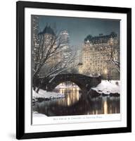 Twilight in Central Park-Rod Chase-Framed Art Print