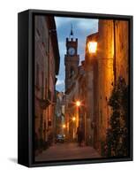 Twilight in Pienza, Tuscany, Italy-Adam Jones-Framed Stretched Canvas