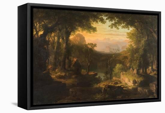 Twilight in the Wilderness, 1840-70-Thomas Pritchard Rossiter-Framed Stretched Canvas