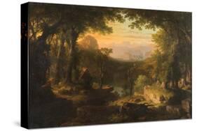 Twilight in the Wilderness, 1840-70-Thomas Pritchard Rossiter-Stretched Canvas