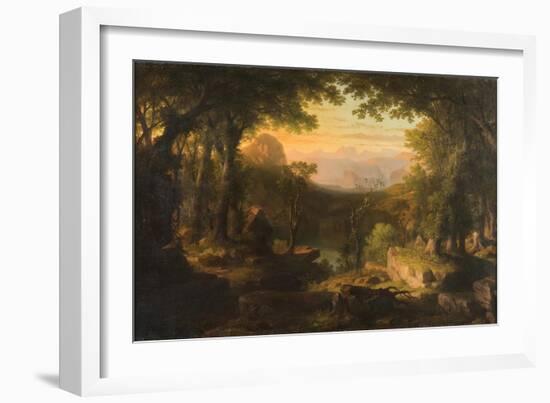 Twilight in the Wilderness, 1840-70-Thomas Pritchard Rossiter-Framed Giclee Print