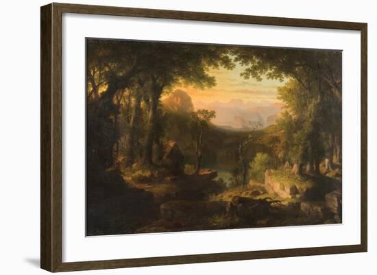 Twilight in the Wilderness, 1840-70-Thomas Pritchard Rossiter-Framed Giclee Print