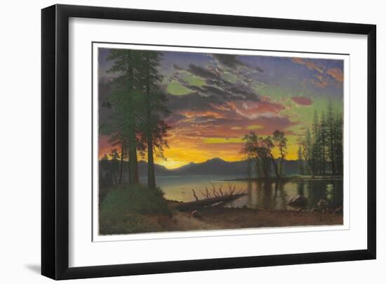 Twilight, Lake Tahoe, C.1870S (Oil on Canvas)-Albert Bierstadt-Framed Giclee Print