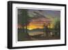 Twilight, Lake Tahoe, C.1870S (Oil on Canvas)-Albert Bierstadt-Framed Giclee Print