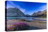 Twilight on Bow Lake, Banff National Park, Canada-Stocktrek Images-Stretched Canvas