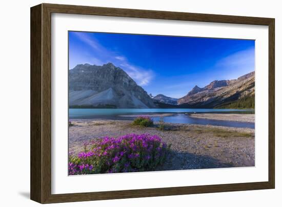 Twilight on Bow Lake, Banff National Park, Canada-Stocktrek Images-Framed Photographic Print