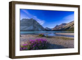 Twilight on Bow Lake, Banff National Park, Canada-Stocktrek Images-Framed Photographic Print