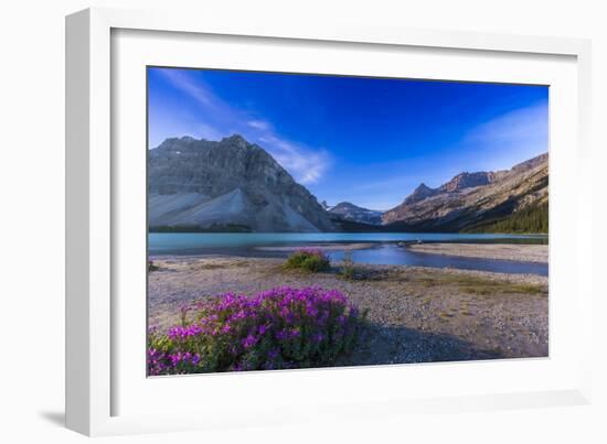 Twilight on Bow Lake, Banff National Park, Canada-Stocktrek Images-Framed Photographic Print