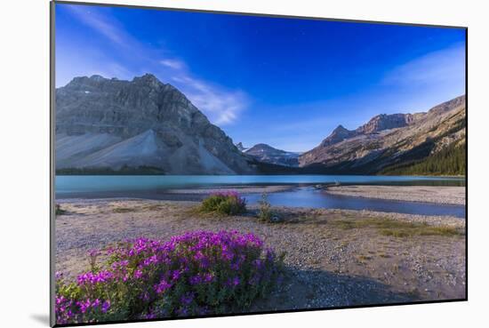 Twilight on Bow Lake, Banff National Park, Canada-Stocktrek Images-Mounted Photographic Print