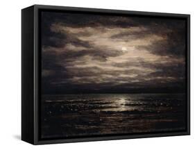 Twilight on Lake Leman in Bon Port, 1876-Gustave Courbet-Framed Stretched Canvas