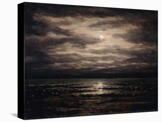Twilight on Lake Leman in Bon Port, 1876-Gustave Courbet-Stretched Canvas