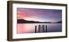 Twilight on lake, UK-null-Framed Art Print