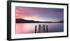 Twilight on lake, UK-null-Framed Art Print