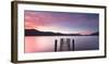 Twilight on lake, UK-null-Framed Art Print