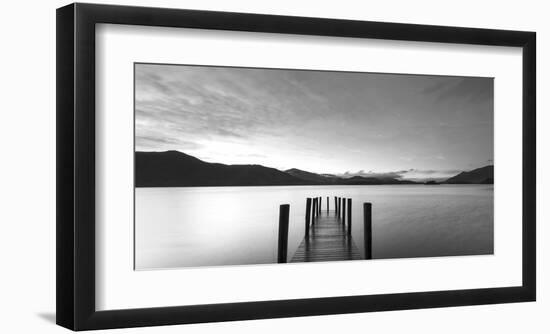 Twilight on lake, UK-null-Framed Art Print